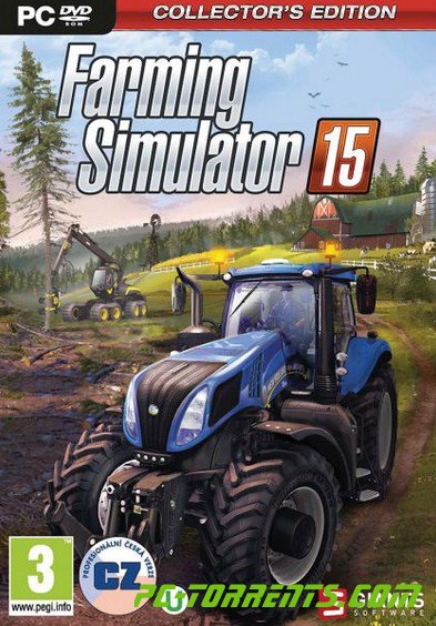 Обложка диска Farming Simulator 15 v 1.3.1 + 3 DLC (2015)